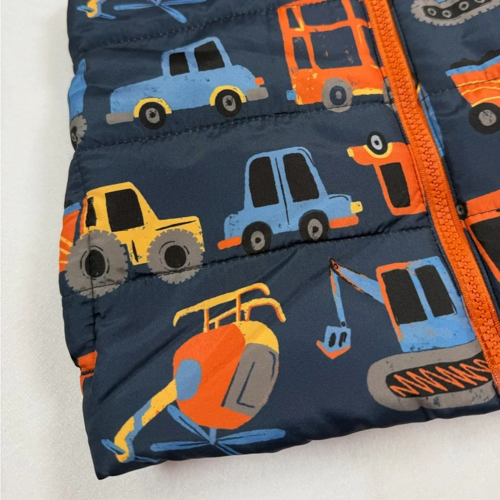 KIDS HEADQUARTERS Toddler Boy’s Car Truck Vehicle Printed Zip‎ Up Vest Size 18M